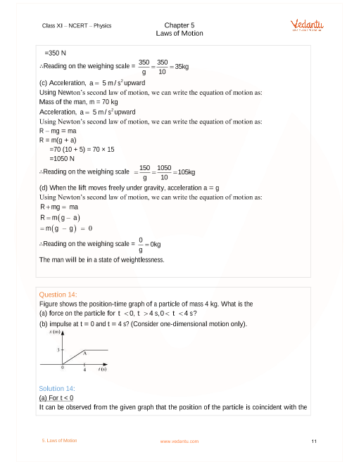 ncert solutions for class 11 physics chapter 5 law of motion